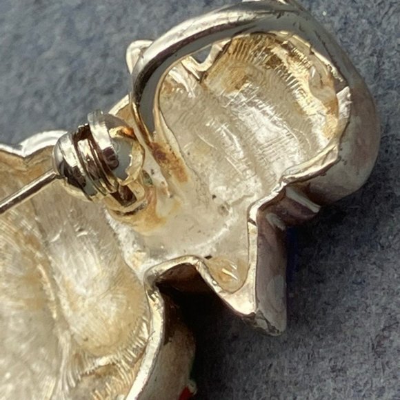 Christmas Pin Brooch Pendant Snowman Silver Snowflake Red Green Scarf Blue Hat - Picture 5 of 6